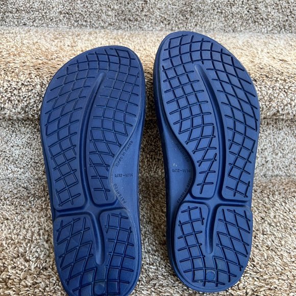 OOFOS Unisex Blue Recovery Comfort Slides Sandals. main image 5